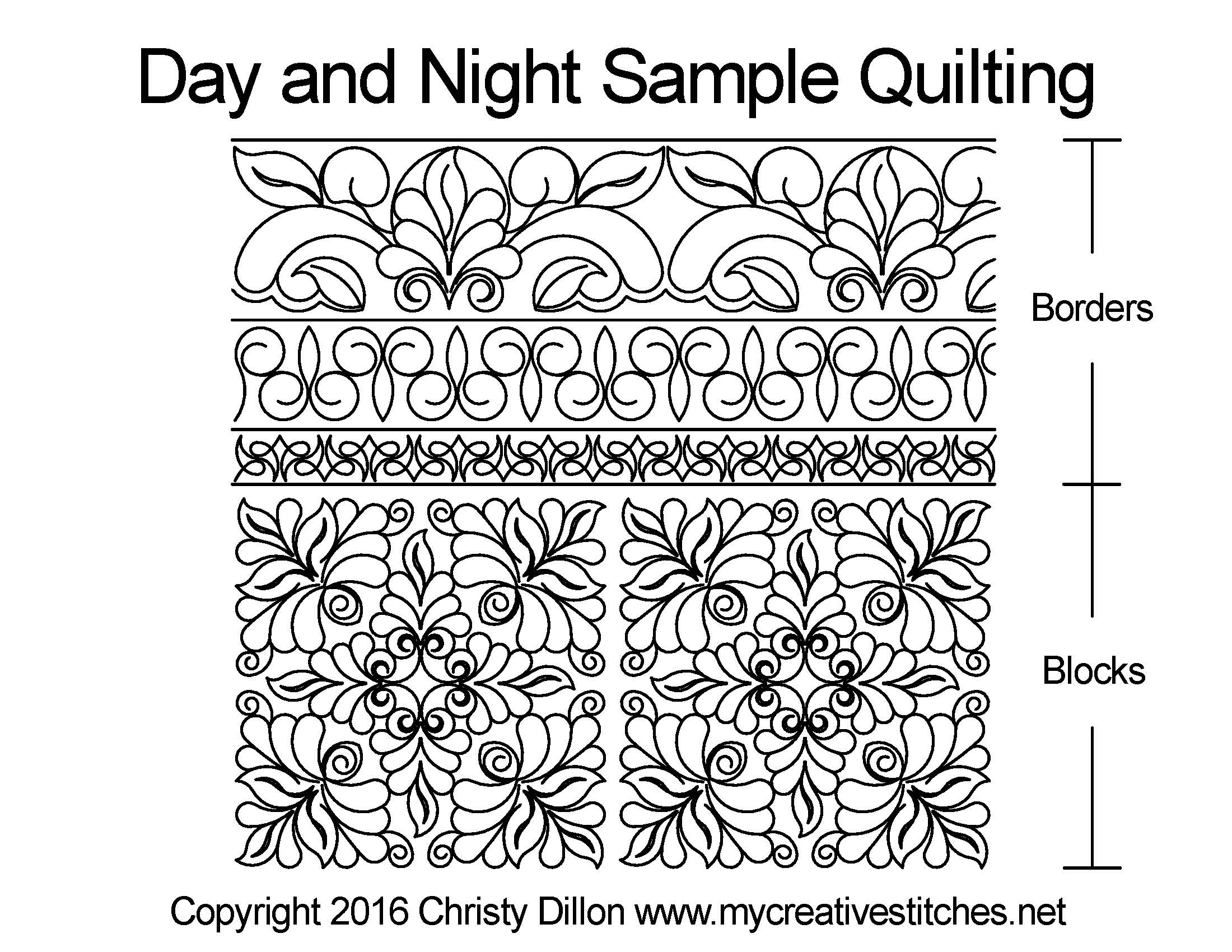 Day and Nigt Sample Quilting